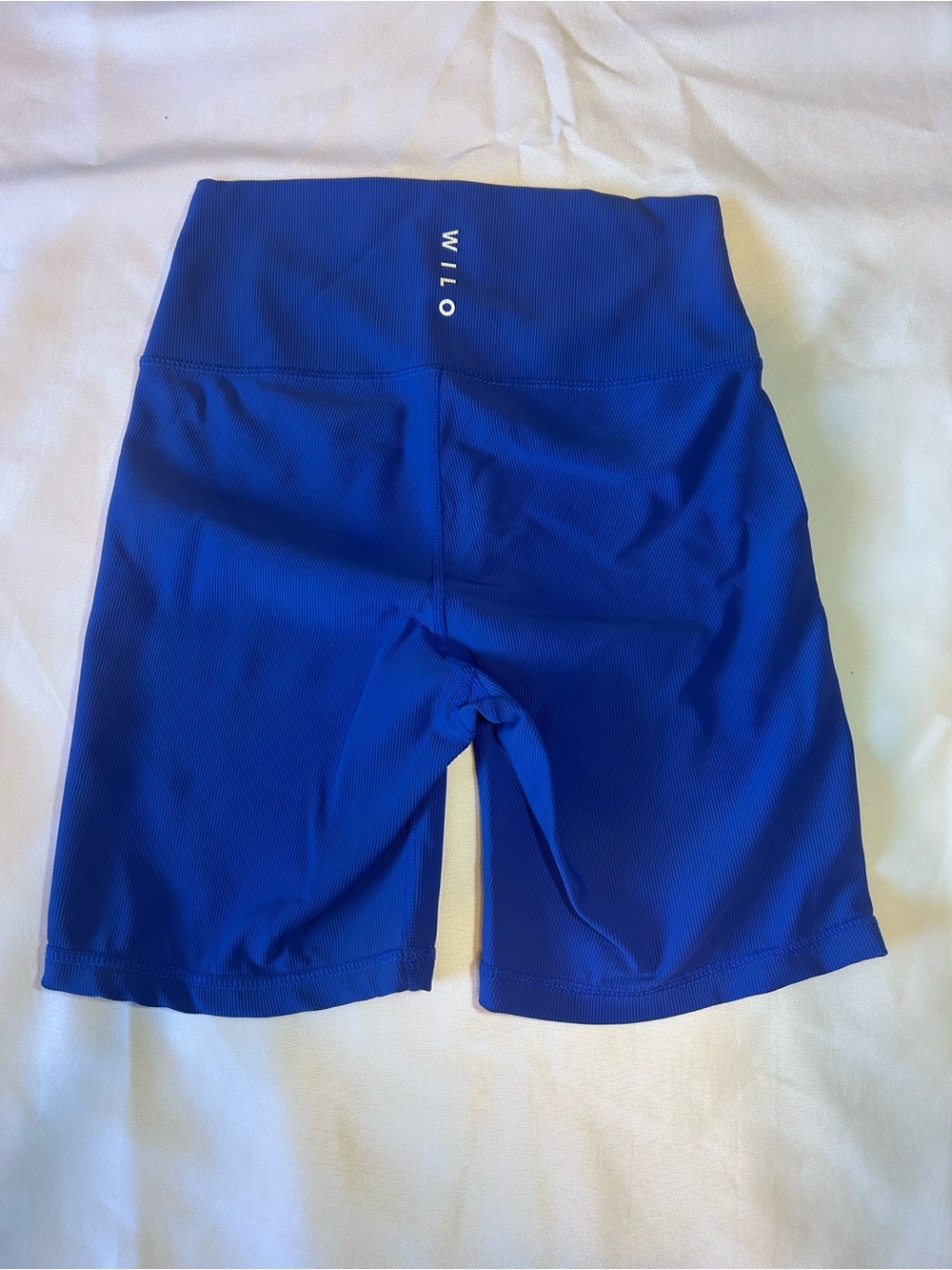 Wilo The Label Ribbed Royal Blue Athletic Spandex Biker Shorts Sz M